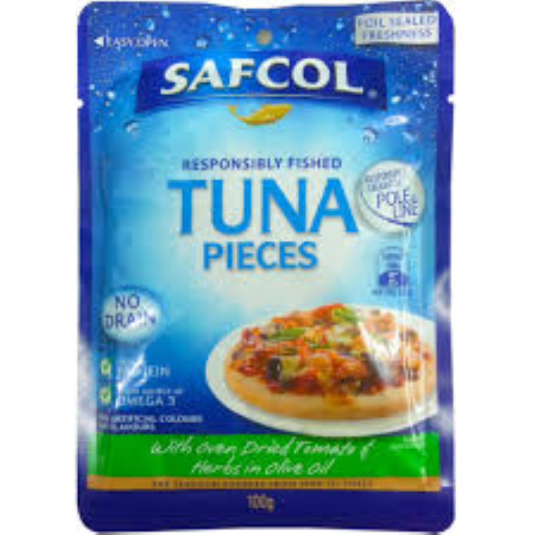SAFCOL TUNA DRIED TOMATO N HERBS IN OLIVE OIL100G